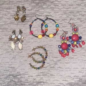 Set of 5 sets of earrings!! Rare, if ever, used!!!